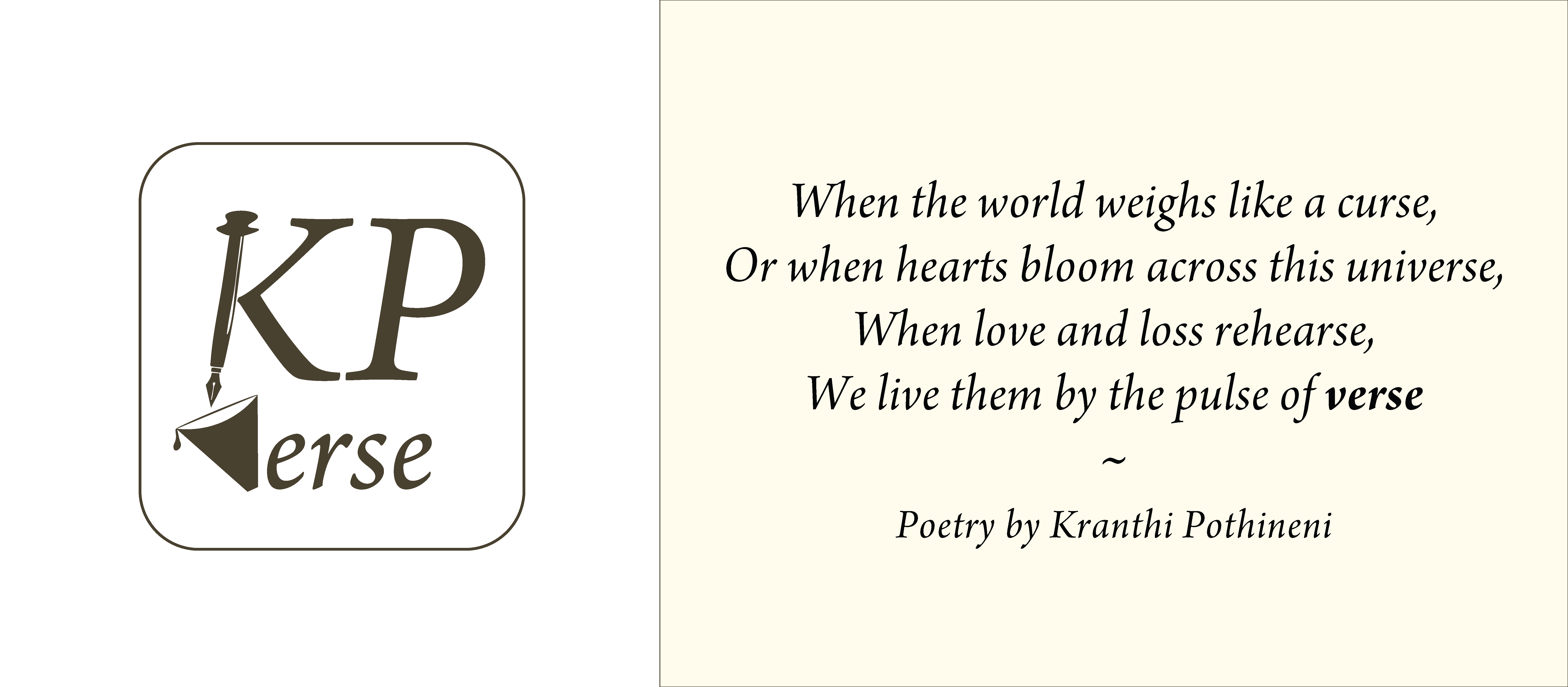 KP Verse - Poetry by Kranthi Pothineni
